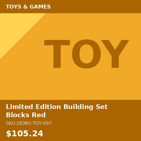 [DEMO-TOY-097] Limited Edition Building Blocks Set Red