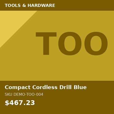 [DEMO-TOO-004] Compact Cordless Drill Blue