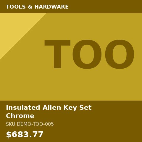 [DEMO-TOO-005] Insulated Allen Key Set Chrome
