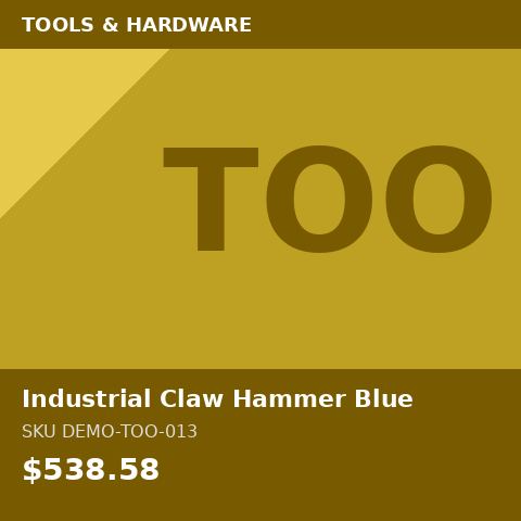 [DEMO-TOO-013] Industrial Claw Hammer Blue