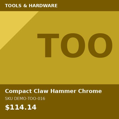 [DEMO-TOO-016] Compact Claw Hammer Chrome