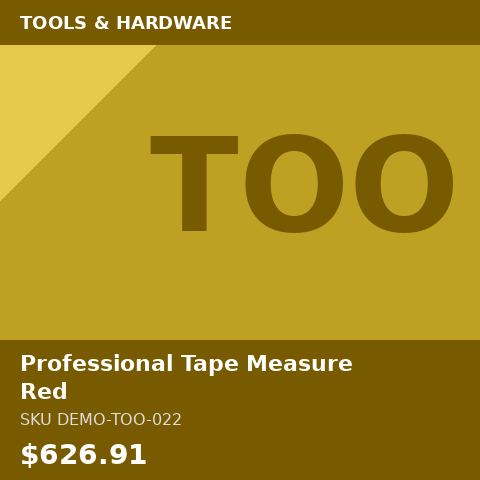 [DEMO-TOO-022] Professional Tape Measure Red