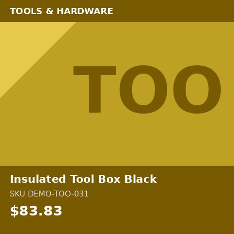 Insulated Tool Box Black