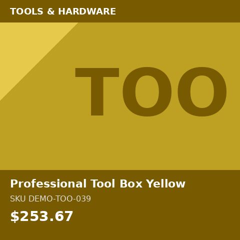 Professional Tool Box Yellow