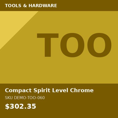 Compact Spirit Level Chrome