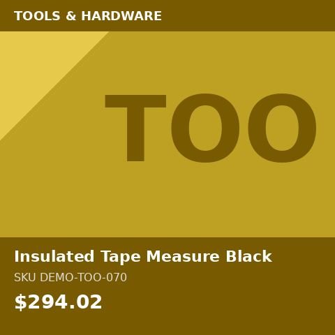 Insulated Tape Measure Black