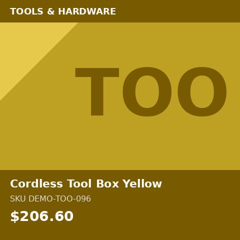Cordless Tool Box Yellow