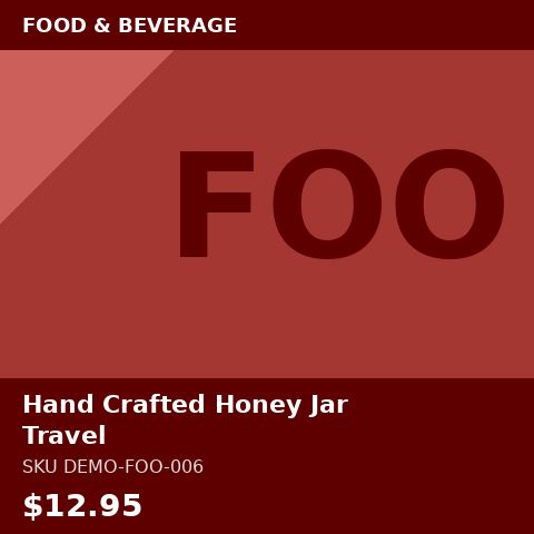 [DEMO-FOO-006] Hand Crafted Honey Jar Travel