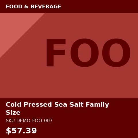 [DEMO-FOO-007] Cold Pressed Sea Salt Family Size