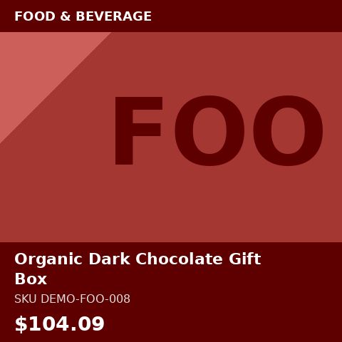 [DEMO-FOO-008] Organic Dark Chocolate Gift Box