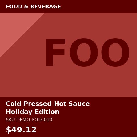 [DEMO-FOO-010] Cold Pressed Hot Sauce Holiday Edition