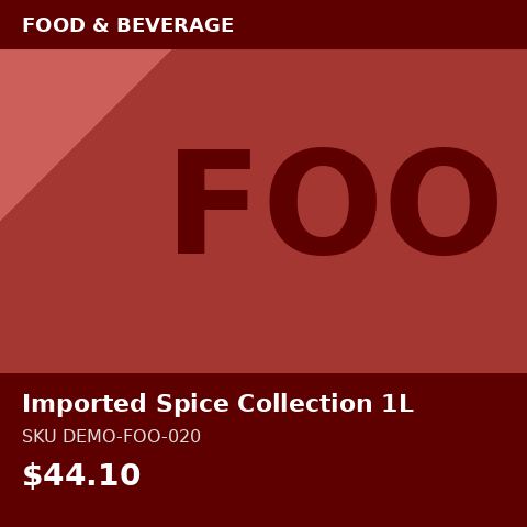 [DEMO-FOO-020] Imported Spice Collection 1L