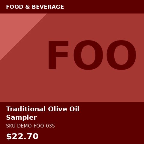 Traditional Olive Oil Sampler