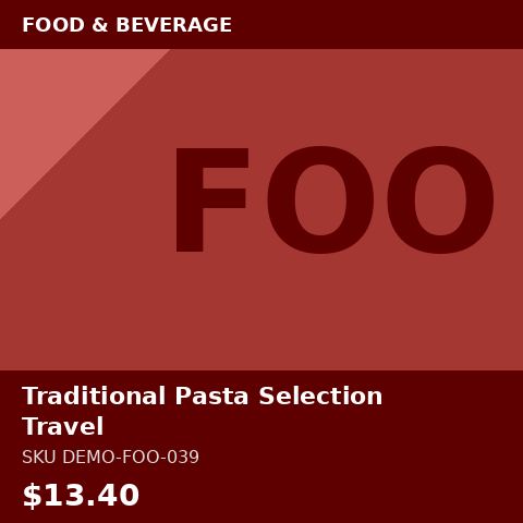 Traditional Pasta Selection Travel