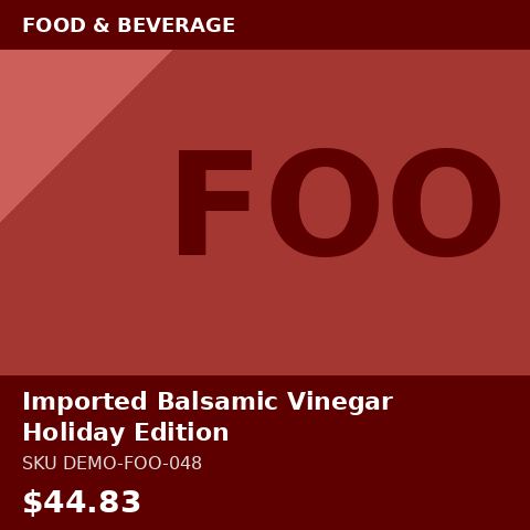 Imported Balsamic Vinegar Holiday Edition