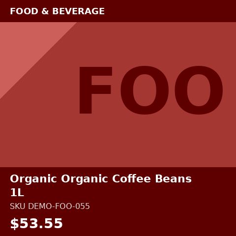 Organic Organic Coffee Beans 1L