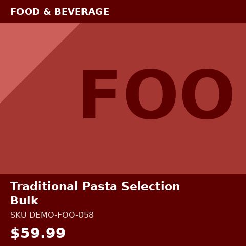 Traditional Pasta Selection Bulk