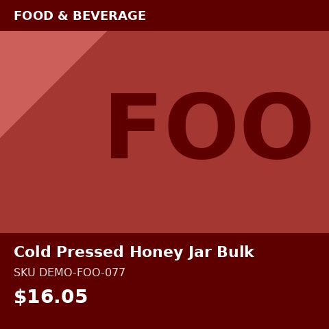 Cold Pressed Honey Jar Bulk