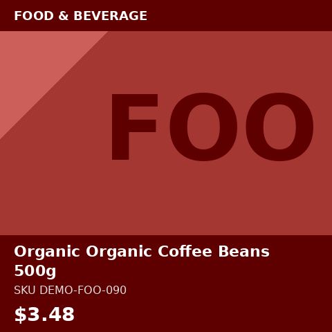 [DEMO-FOO-090] Organic Organic Coffee Beans 500g